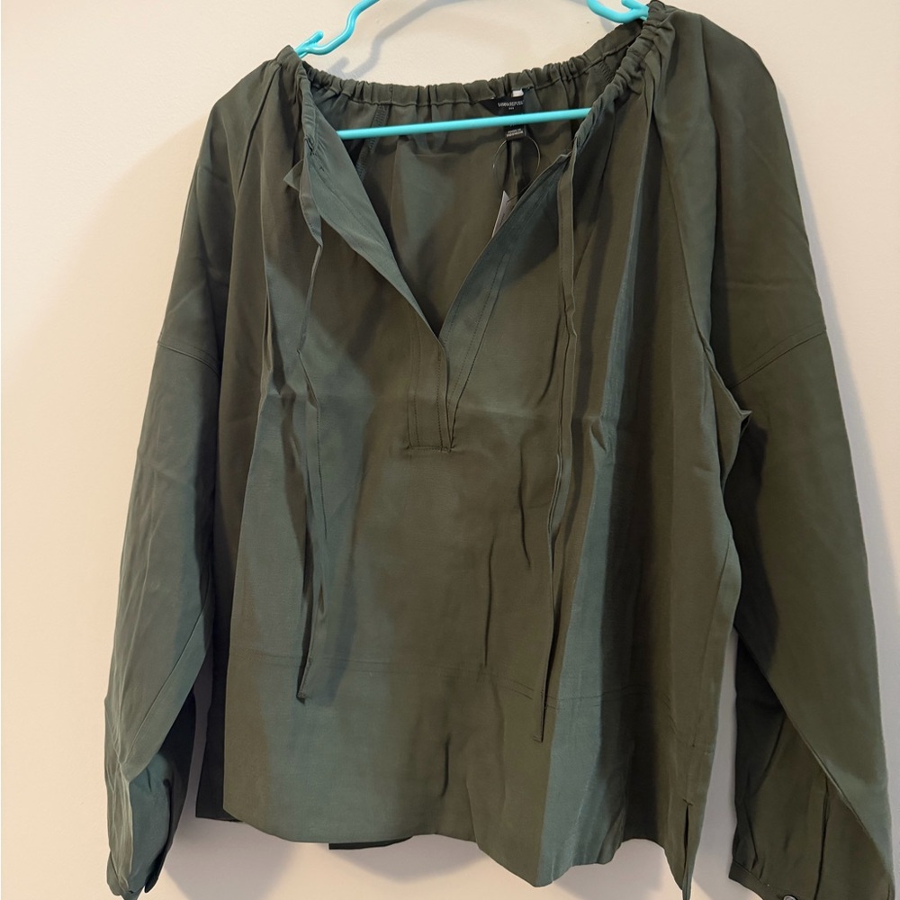 Banana Republic Olive Green Blouse